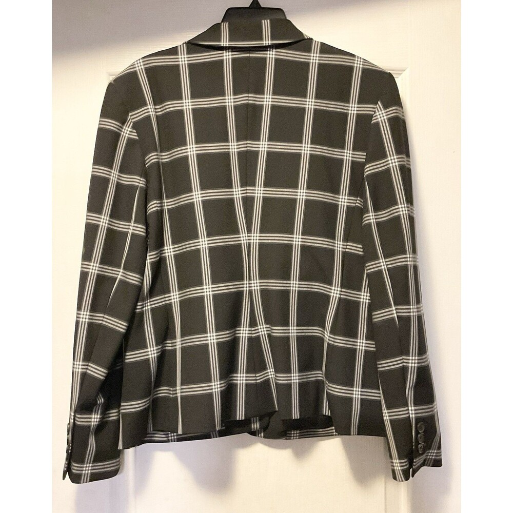 Express Women's Plaid  Two Button Blazer Size 14, Black and White - Picture 2 of 7